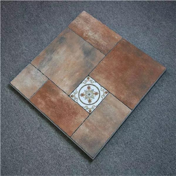 Grey terrazzo matt floor tile