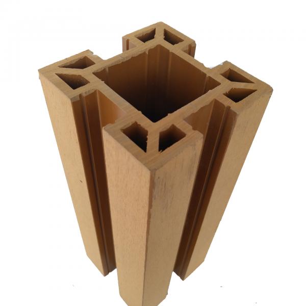 Wood plastic column